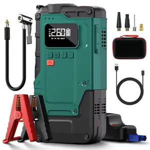 NeoAuto Portable Car Jump Starter with Air Compressor,4000A Car Battery Jump Starter (ALL Gas/7.0L Diesel) with 150PSI Tire Inflator, 12V Car Battery Jump Power,15000mAh Power Bank With LED Light Vehicle