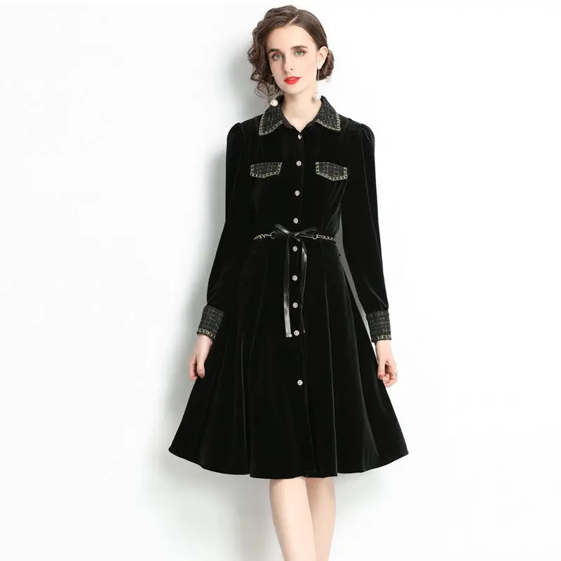 Black French Vintage Dress