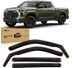 Nilight in Channel Window Deflectors for Toyota Tundra 2022 2023 2024 2025 Crew Max Vent Window Visors, Rain Guards-4PCS Auto Accessories Truck