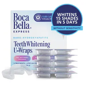 Teeth Whitening U-Wraps – 15% Hydrogen Peroxide, Enamel-Safe, No Sensitivity – Aloe, Calendula & Peppermint – Fast Whitening Strips