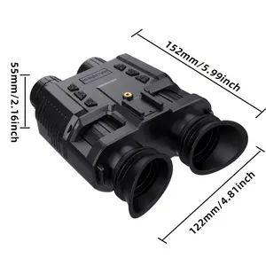 KINKA 3D Night Vision Goggles 7IR Infrared NV Binoculars with 32GB TF Card, USB Rechargeable, 7X Magnification, 25mm Objective Lens, Compatible with Military Tactical Helmets - Ideal for Hunting, Camping & Outdoor Activities, Perfect Gift for Thanksgiving