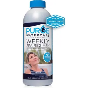 3in1 Weekly Hot Tub Cleaner & Cold Plunge Water Treatment - Cleaner, Clarifier, Enhancer - Standard & Inflatable Spa & Cold Plunge - Spa Chemicals Fresh Clean Water - Made in USA 32oz
