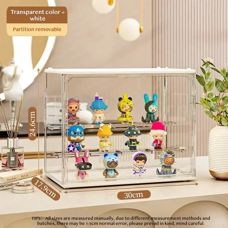 Acrylic Organizer for Collectible Figure and Blind Box Toy Large-Capacity High Definition Transparent Miniature Display Shelves NONE