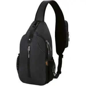 WATERFLY Crossbody Sling Backpack Sling Bag Travel Hiking Chest Bag Daypack