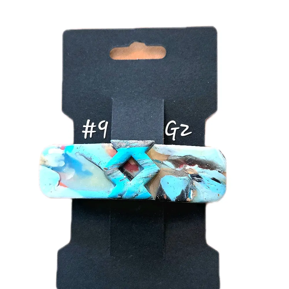 Christy Handmade Faux Turquoise Hair Barrettes - Unique Design with Vibrant Colors and Durable Material for Everyday Use