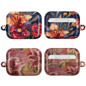 Dark Whimsical Flower AirPods Case, Aesthetic Goth & Cottagecore Cover for AirPods for 4/3/2/1 - AirPods Pro 1/2/3, Shockproof Heavy Duty Protective Cover, Unique Whimsical Dark Floral Tough Case, Goth Cottagecore Floral Airpods Cover, Adorable Gift