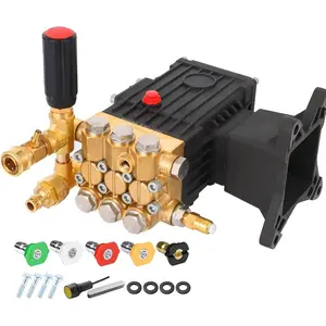 High Pressure Water Pump, 4400 Psi,4 Gpm – 1 in Shaft Horizontal Plunger, Power Washer Pump, Parts Washer Pump Replacement Compatible with Simpson, Ryobi, Subaru, Craftsman