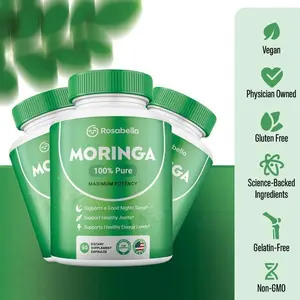 【3 Pack】 of Rosabella Moringa Capsules (800mg) for Immune Support, Gut Health & Vitamins