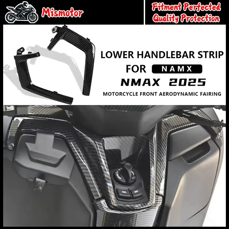 Motorcycle Handlebar Bottom Handle Bar Lower Side Panel Cover Motorcycle Parts For YAMAHA NMAX125 NMAX155 N-MAX155 V3 2025