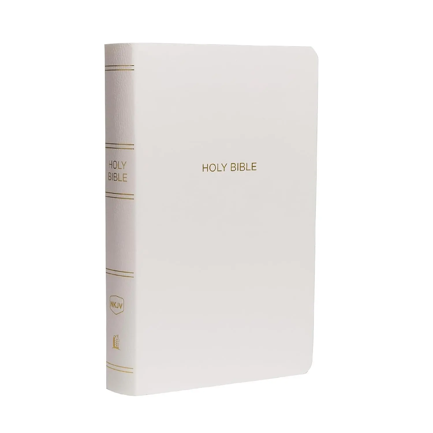 NKJV, Gift and Award Bible, Leather-Look, White, Red Letter, Comfort Print: HolyBible, New King James Version