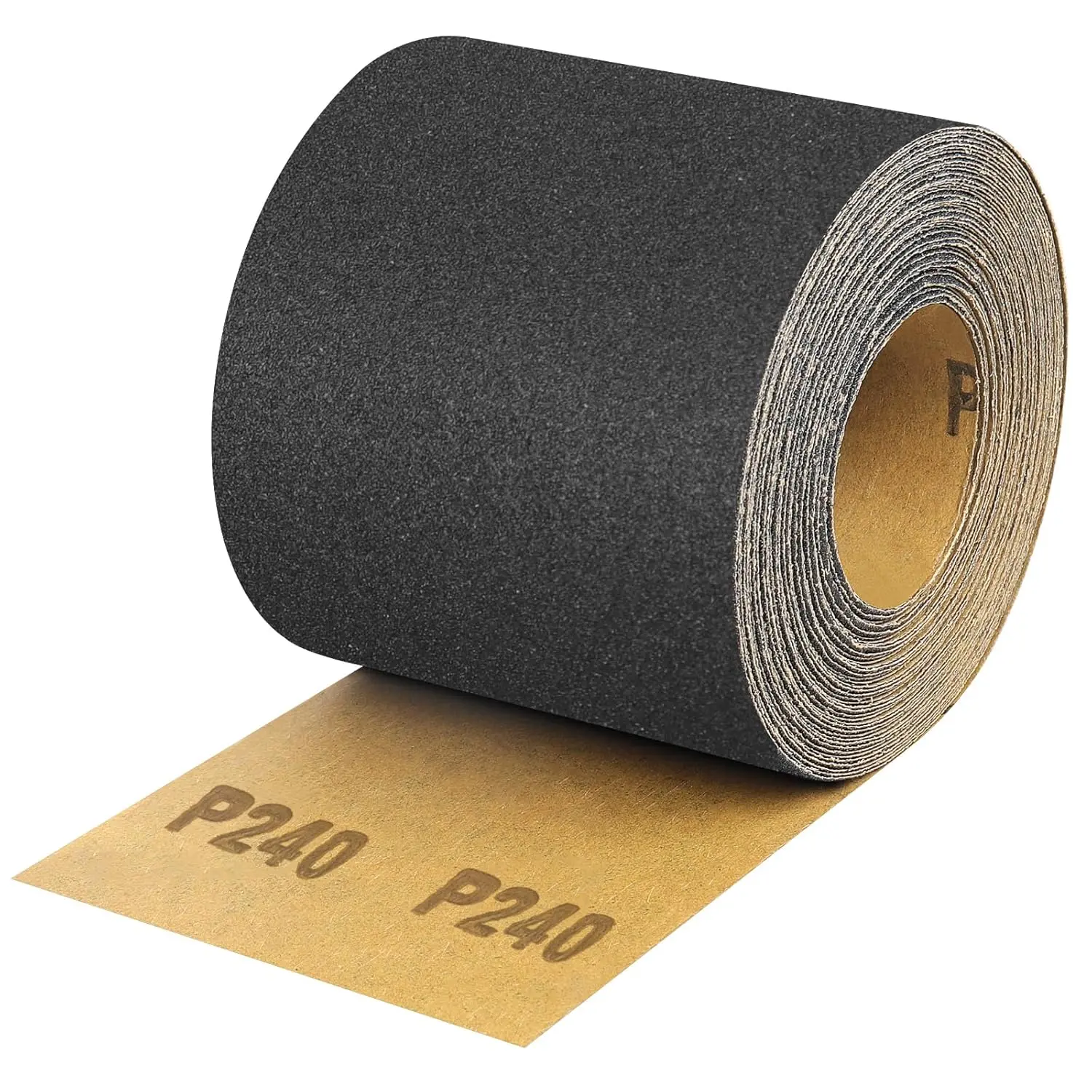 240 Grit Sandpaper Roll, 3-2/3" Wide 11 Yard Wet Dry Silicon Carbide Longboard Sand Paper for Automotive Metal  Sanding&Polishing