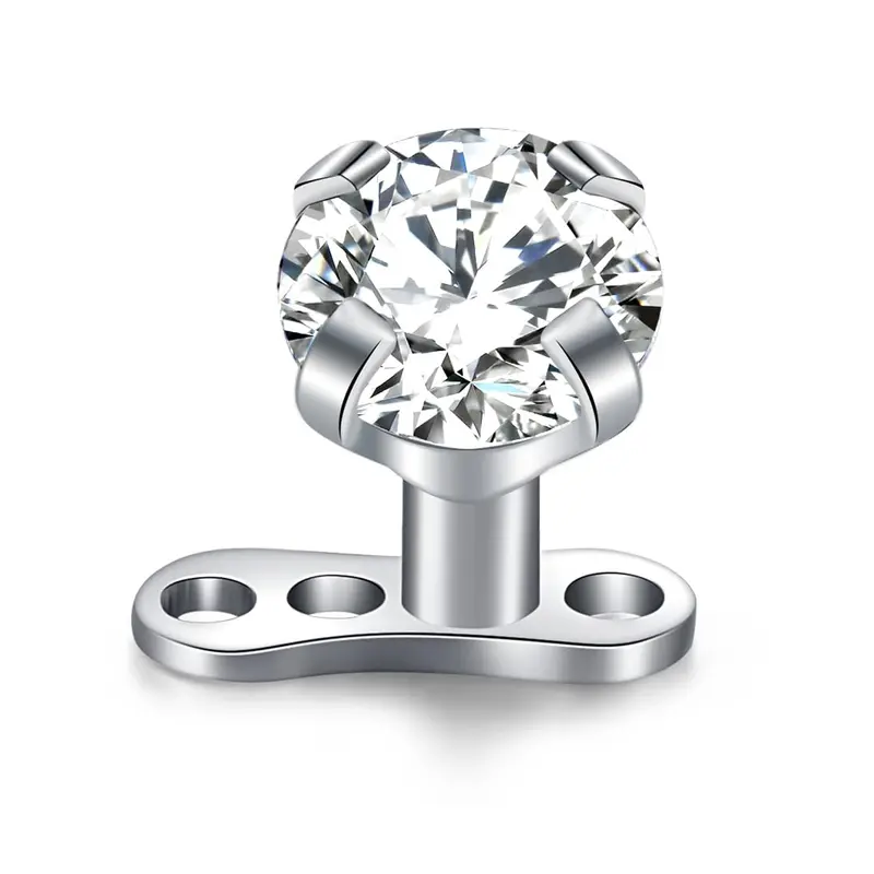 14G Dermal Anchor Tops and Base 316L Stainless Steel Dainty CZ Microdermals Body Piercings Studs Punk Personalized Jewelry Gifts for Women Hypoallergenic Multiple Styles Nose Piercing Jewelry Stud Nose Rings Septum Ring Body Jewellery