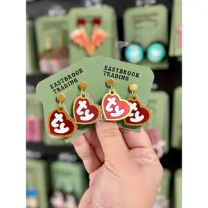 Pet tag earrings