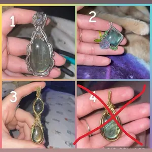Blue labradorite necklace pendants