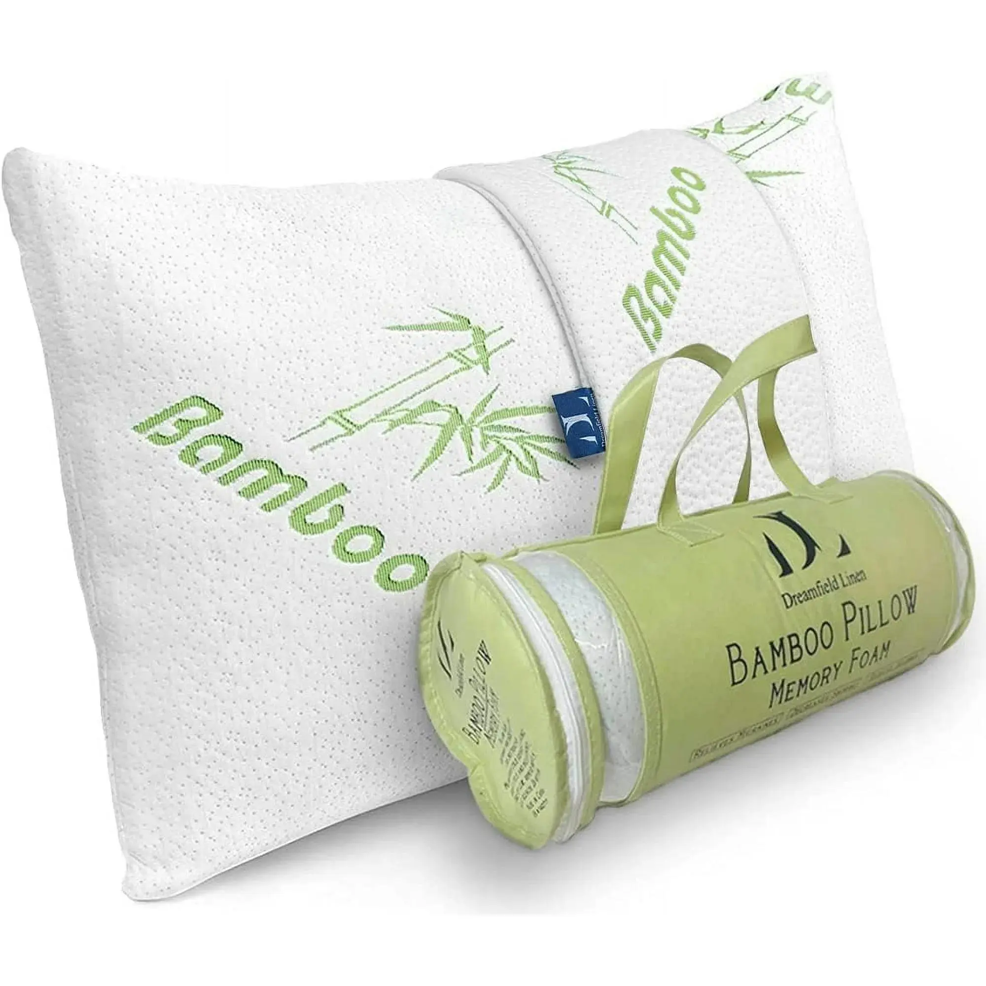 KING Size: Premium Adjustable Bamboo Memory Foam Pillow – Cooling, Breathable & Supportive