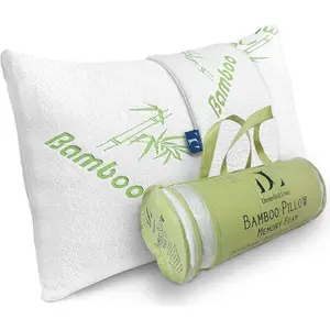 KING Size: Premium Adjustable Bamboo Memory Foam Pillow – Cooling, Breathable & Supportive