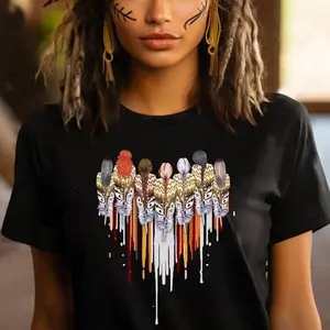 Native American Feather Heart Unisex Hoodie/Sweatshirt/T-Shirt - Unisex Graphic Tees Shirt Casual Womenswear