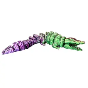 flexy crocodile 3d printed fidget toy stress reliever
