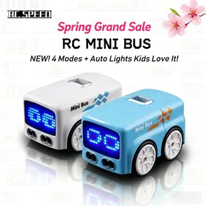Magic Mini Smart Toy Bus - RC Controlled Wireless Controller Car, 4 Interactive Modes, LED Faces, Kids' Electric Gift Toy Car, Smart Toy Cars