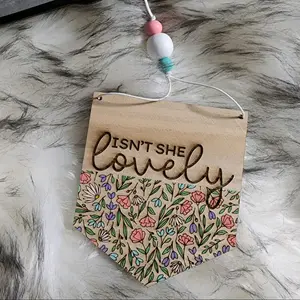 Isnt She Lovely hand painted floral mirror charm