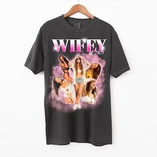 Gift for Husband, Gift For Boyfriend, Wifey T-Shirt, Custom Photo Collage Tee, Valentine’s Day Gift for Him, Retro Graphic Shirt, Bootleg
