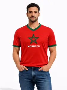 Morocco Home Team Football Sports Wear 2026 New Short Sleeve T-Shirt, Quick-Dry Fabric, Casual All-Season Training Top, Football Jerseys, Soccer Jerseys