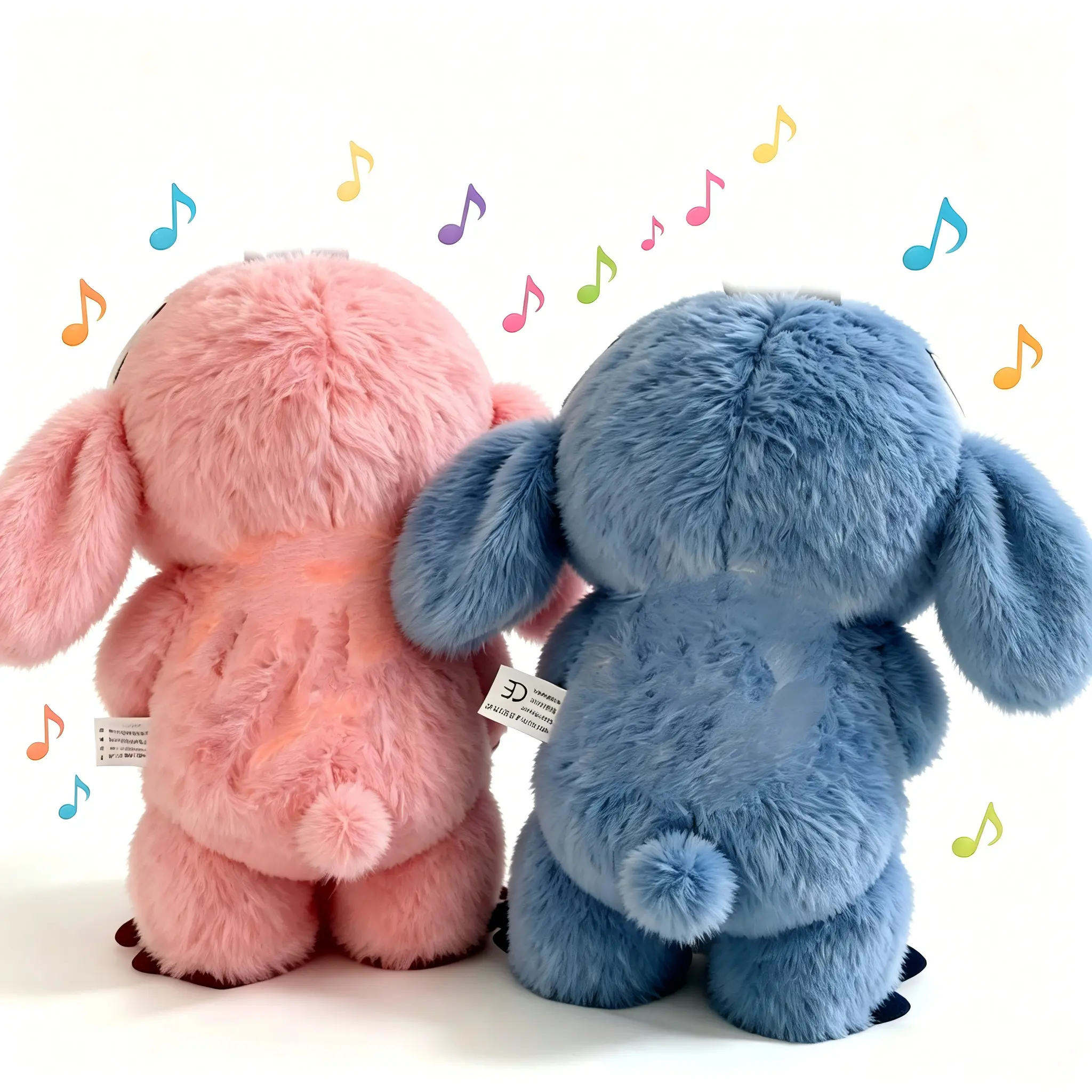 2pcs New Breathing Teddy Bear Sleep Soother | RealisticBreathing, Lights & Calming Music, Plush Sleep Aid Toyfor Babies & Infants
