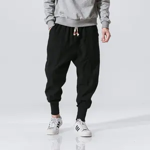 Chinese Style Harem Pants Men Streetwear Casual Joggers Mens