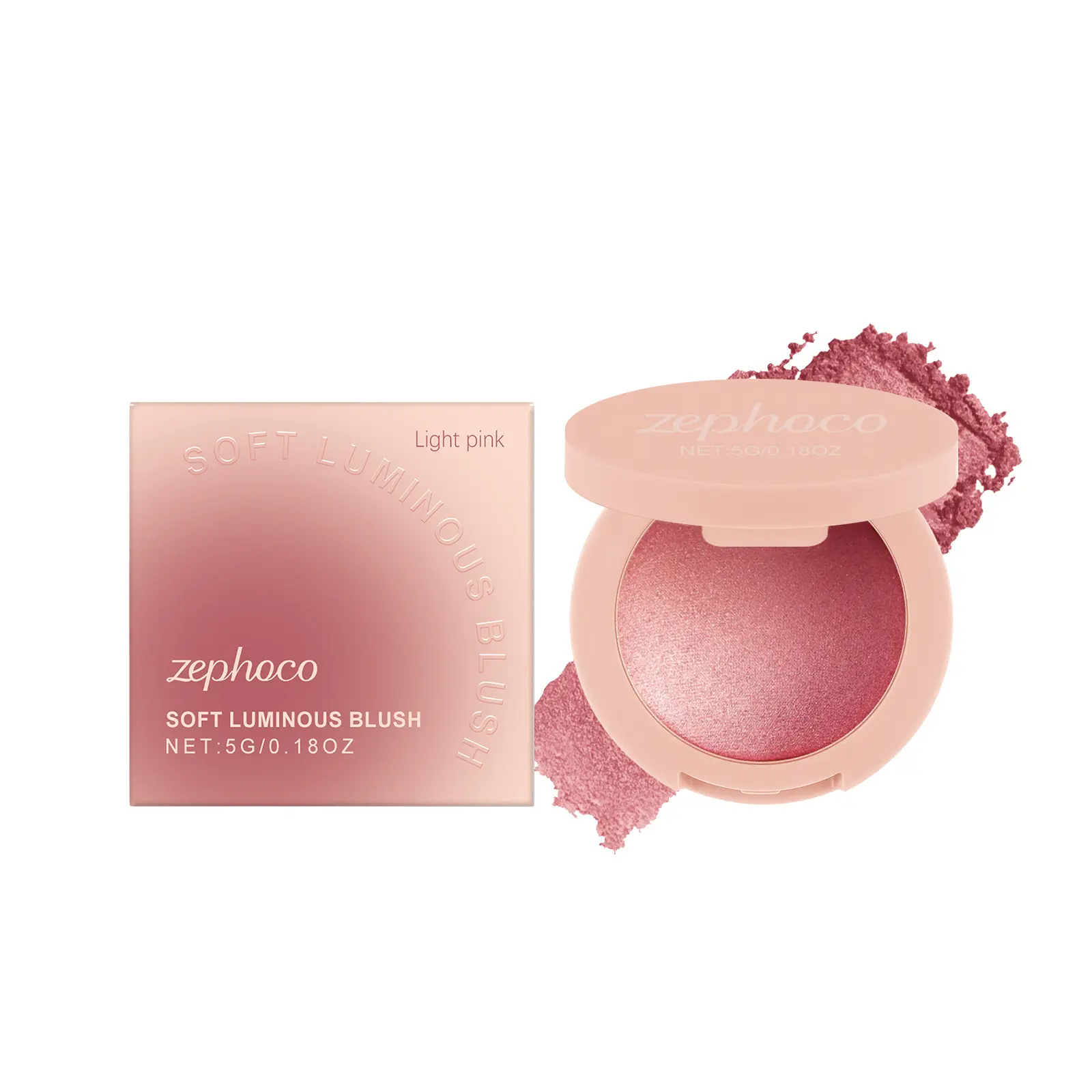 1count Micro Luminous Pearl Blush Natural Skin Feel Makeup Reddened Radiance Glow Fine Blush Cheek Tint Everyday Cosmetics Products Makeup