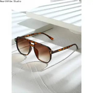 Unisex Square Frame Jelly Color-Tinted Sports Eyewear - Geometric-Pattern Design, Retro Lenses, Casual All-Seasons Wear Aviator Sunglasses for Sports & Outdoor Use