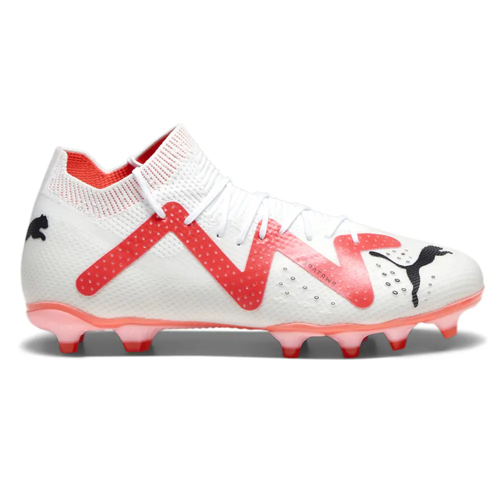 PUMA Mens Future Pro Soccer Cleats Cleated, Firm Ground, Turf - Red, White