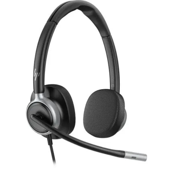 Hewlett-Packard C01C6A6-AC3 Poly Mission 625 Stereo USB Wired Headset - Bulk, WW - Black