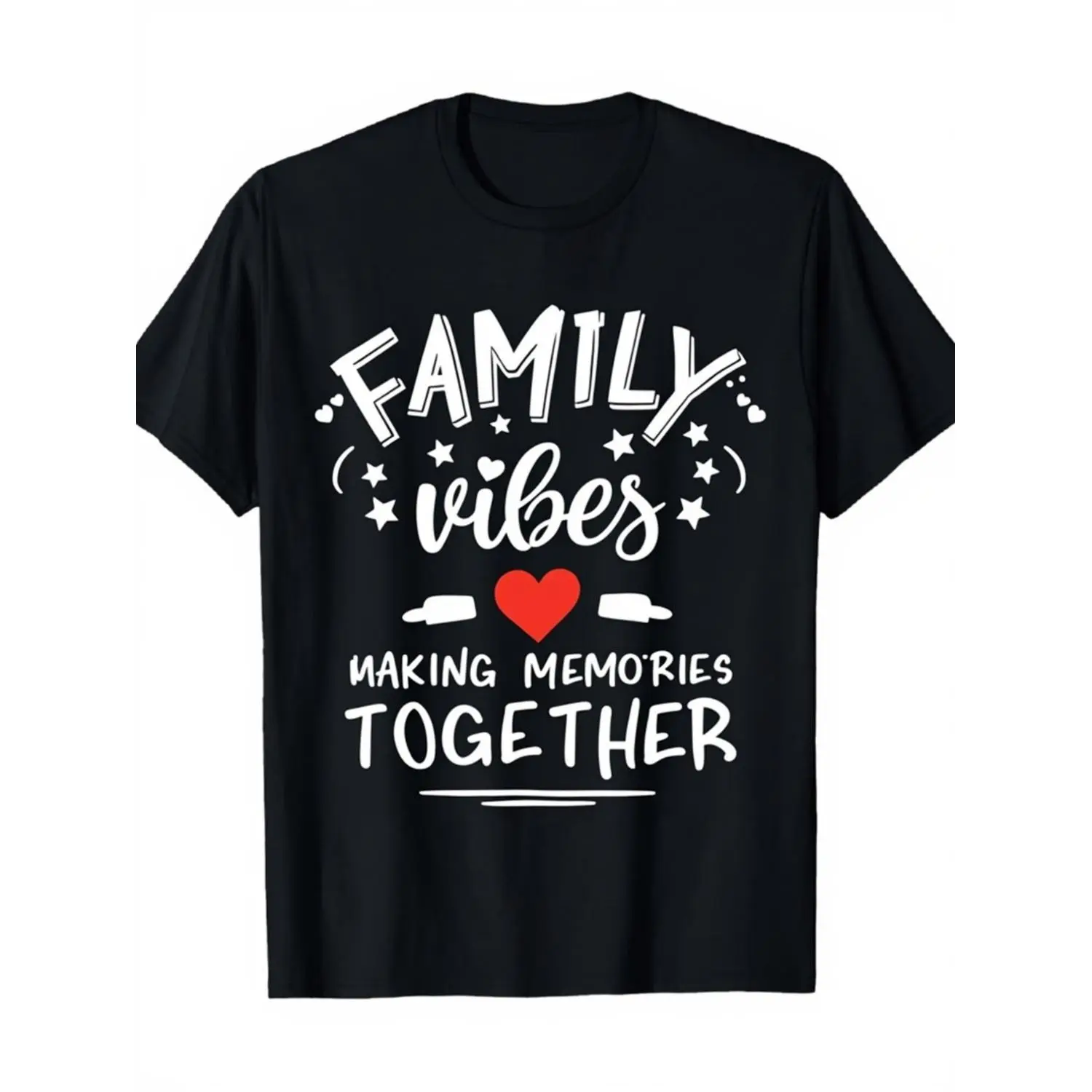 Family Bonding Matching Cotton TShirts for Men Women and Kids Soft Stretch Crewneck Casual Family Vibes Vacation Beach and Outdoor Activities
