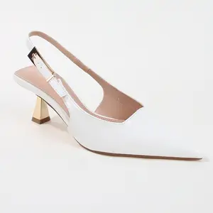 Women's Cassandra Patent Pointed-Toe Slingback Heel Sandals - Stylish Shoe for Casual Wear