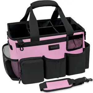 Wearable Cleaning Caddy Bag,Cleaning Supply Tote for Cleaning Supplies, Cleaning Organizer with Adjustable Shoulder and Waist Straps for Cleaners & Housekeepers