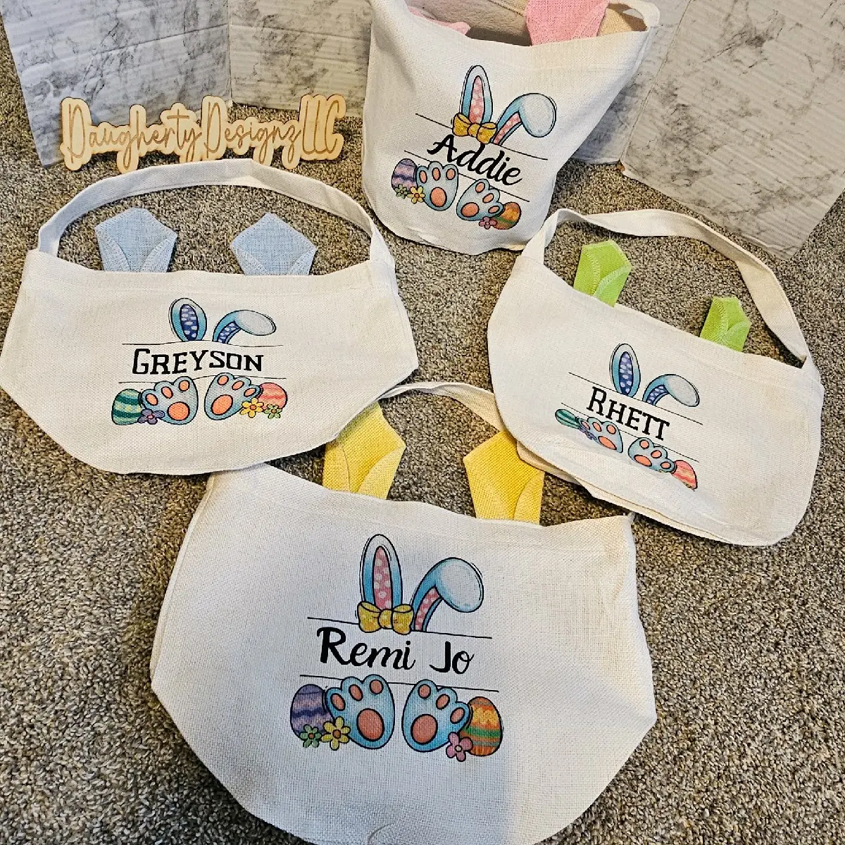 Customized Easter Baskets With handle With handle
