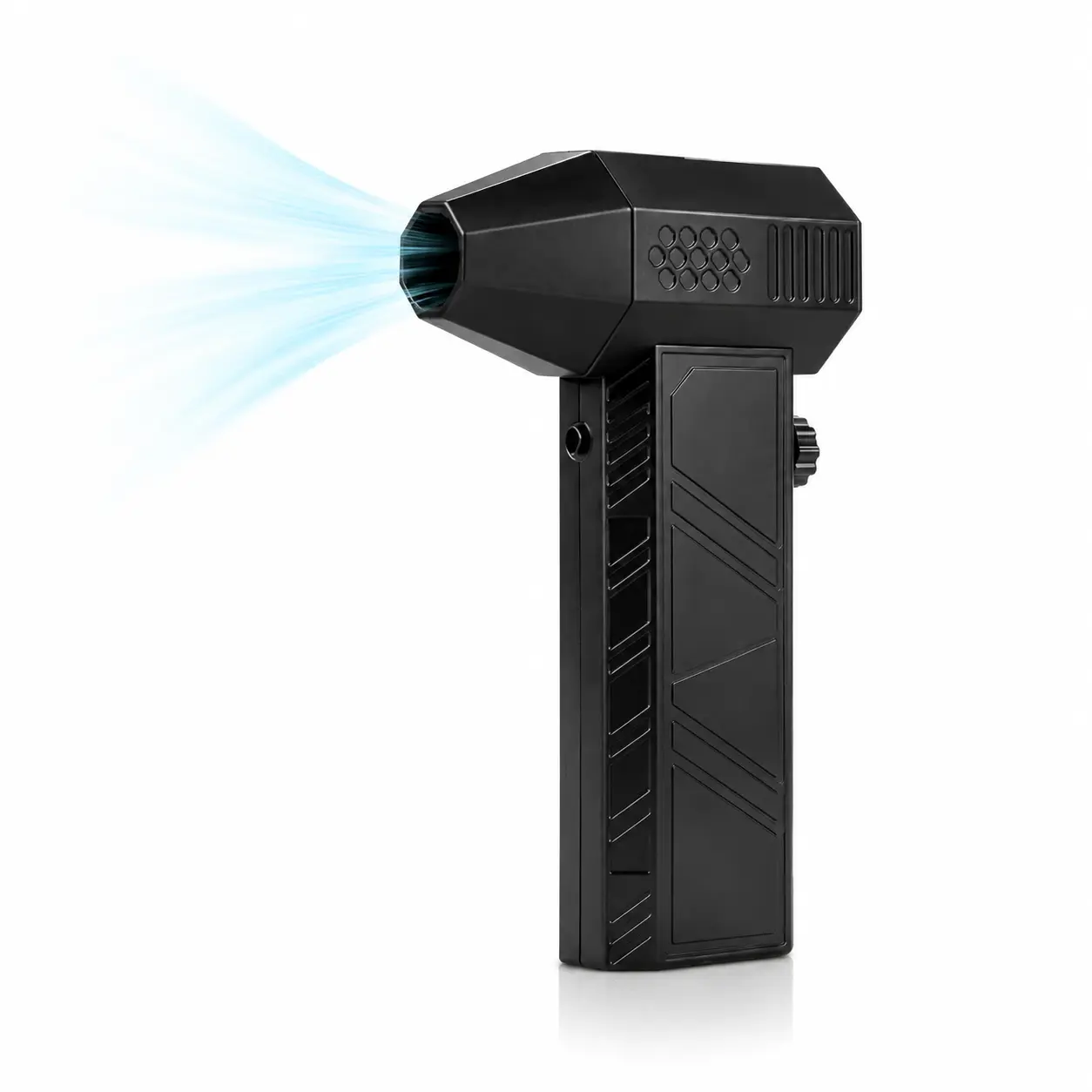 Cordless Rechargeable Electric Air Duster, 130,000 RPM Handheld Turbo Fan with 3 Speeds, Type-C Keyboard and PC Dust Cleaner for Home, Car and Outdoor Use