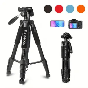 187cm Professional Aluminum Camera Tripod with 3-Way Pan Head – Extendable to 74 Inches, Compact Travel Design for DSLR & Smartphone Vlogging, Ideal for Outdoor Photography & Video Shoot#Easter Day