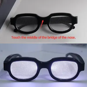 1 Pack Anime Detective Conan Cosplay LED Luminous Glasses,Black Color