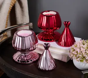 HomeWorx by Slatkin & Co. S/2 4oz Valentine's Day Ceramic Candles