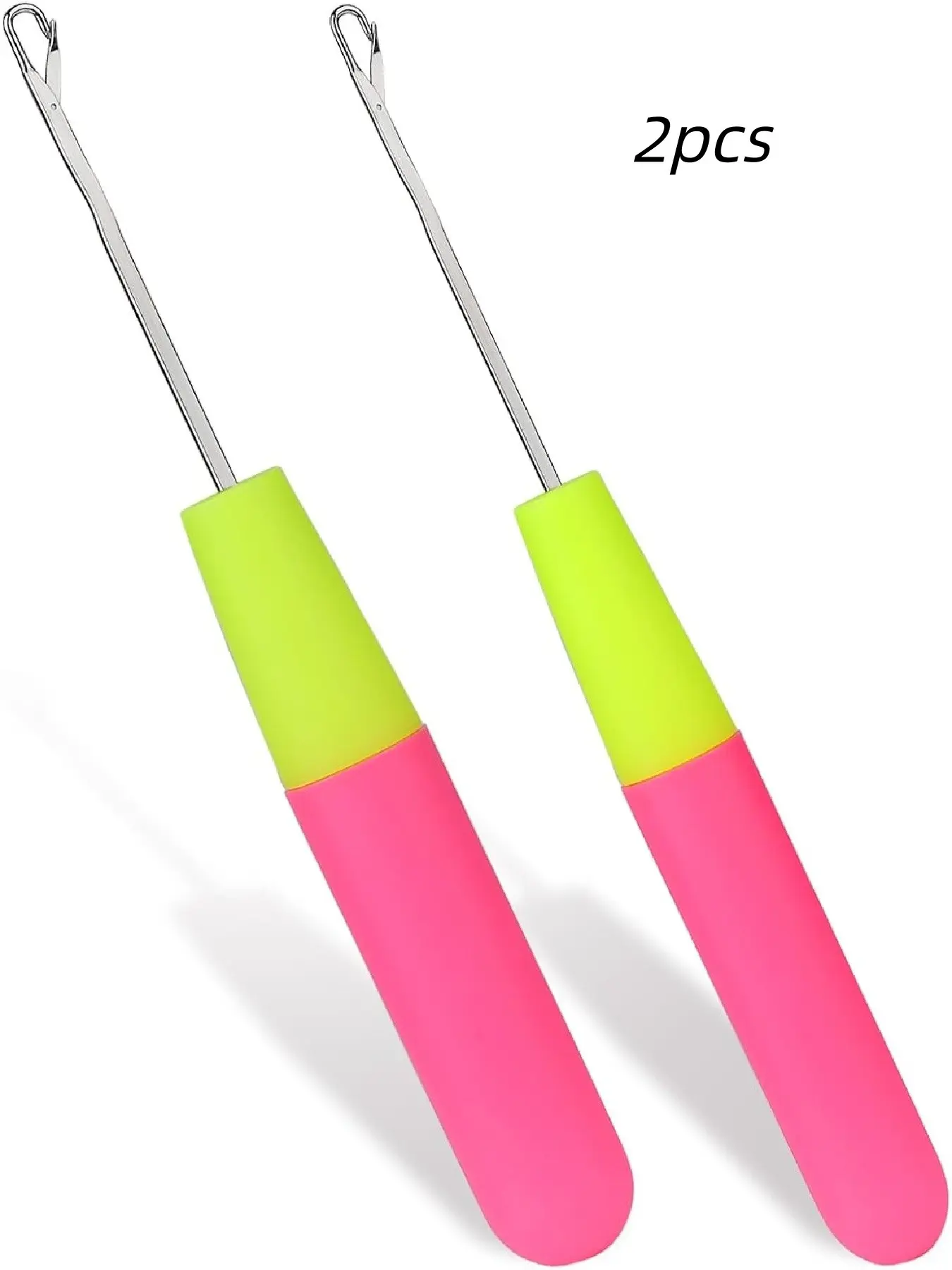 2Pcs Latch Hook Tool, Durable Latch Hook Crochet Needle for Micro Braids, Hair Extension, Feather and Carpet