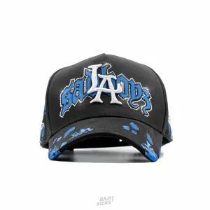 JUNIOR H Angel Azul Sad Boyz Drop Sad City 2024 Dandy Hat with Blue Accents and "LA" Design