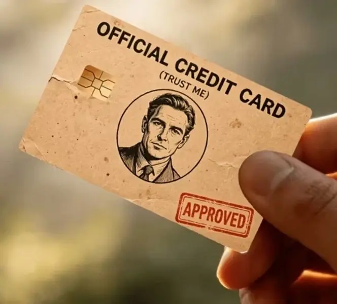 Official Real Cardboard Credit Card Debit Cash Skin Funny Decal Sticker Money