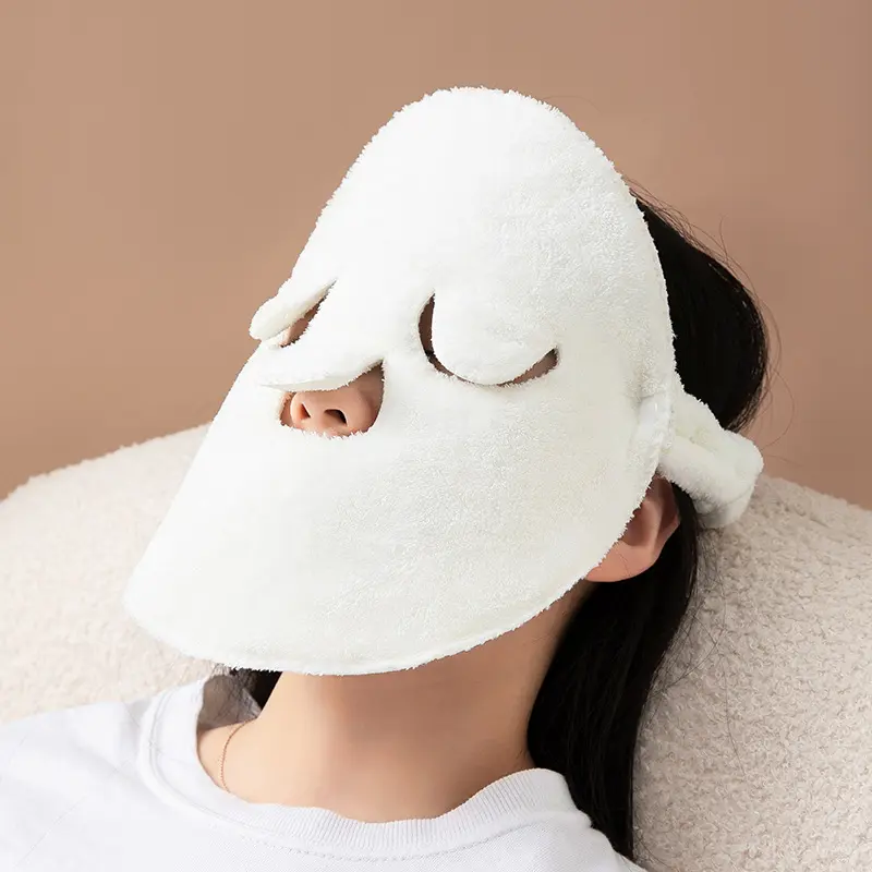 Facial Towel Mask Towel Moisturizing Hydrating Hot and Cold Facial Towel Coral Fleece Facial Towel