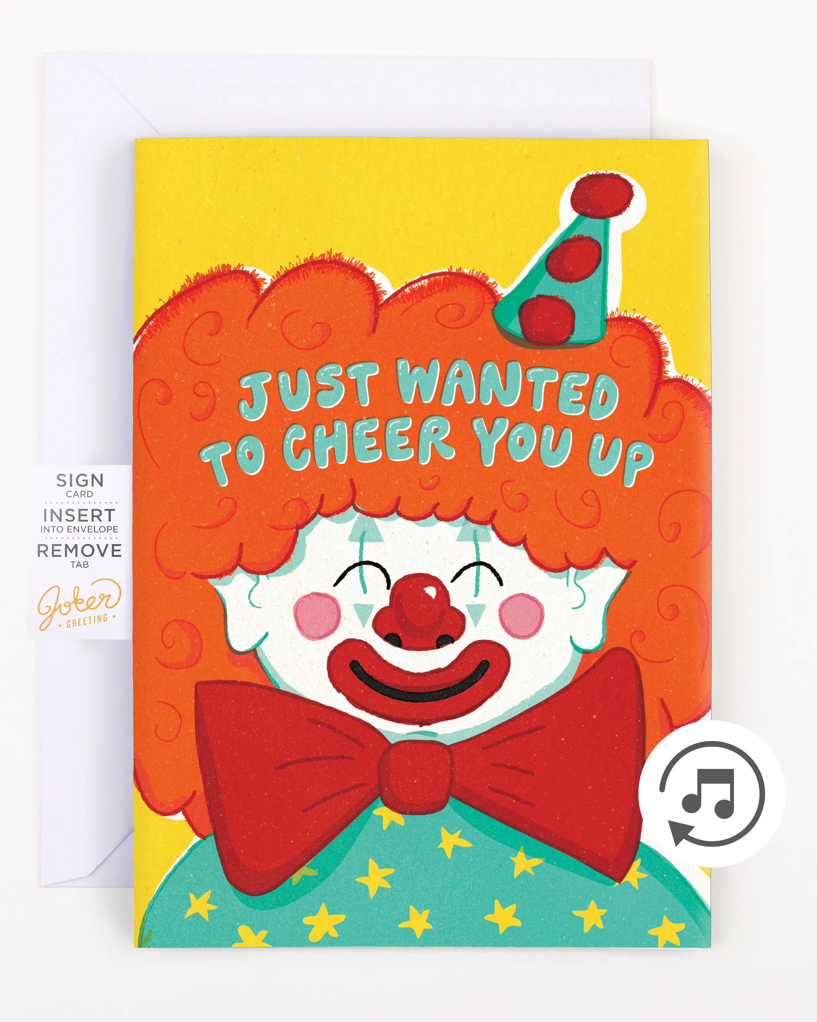 Endless Encouragement Clown Card with Glitter