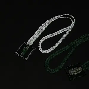 Religious Escapularios - Silver Lanyard with DIFFRENT Cord and Clasp, Featuring Decorative Features and Secure Attachment