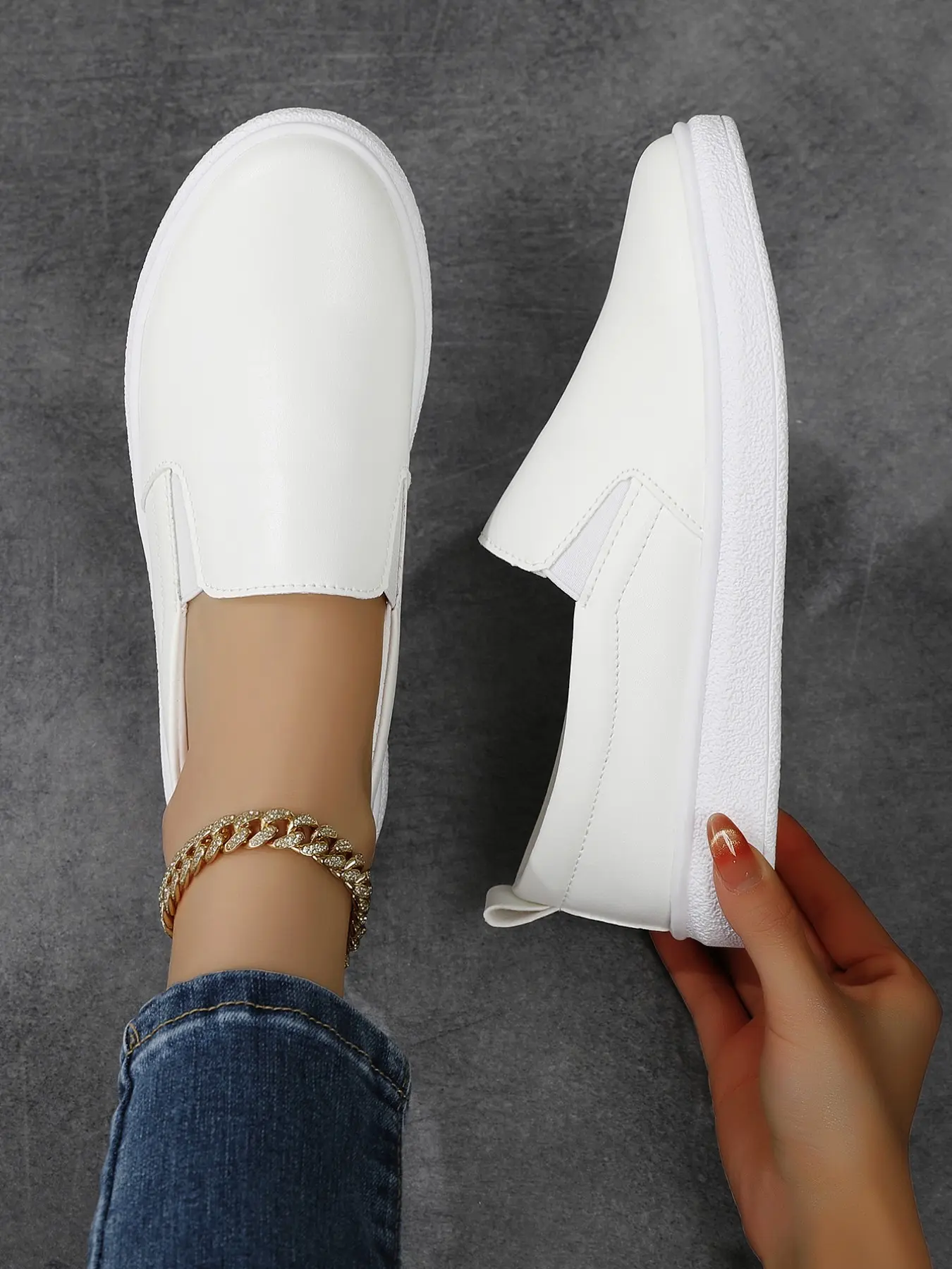 Women's Loafers, Slip On Loafer, Casual Soft Sole Sneakers, Breathable Lightweight All-Season Walking Shoes, Suitable for Office, Daily Wear, Light Sports Footwear, Home Office Shoes, Breathable Slip Ons