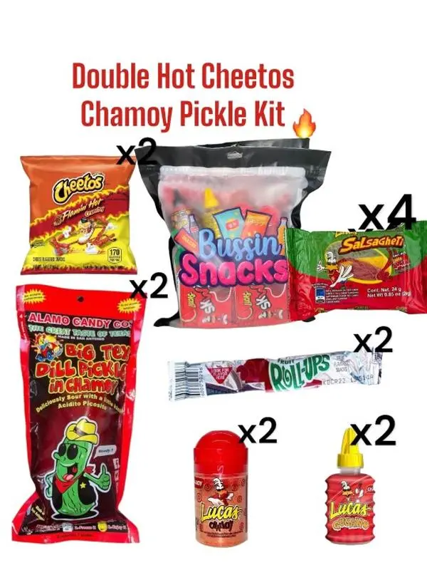Double Hot Cheetos Chamoy Pickle Kit