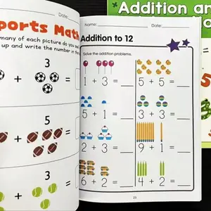 Mathematics Practice Book for Kids Ages 3-8, Fun Addition & Subtraction Workbook, Based on Image Formula Decomposition, 64 Pages