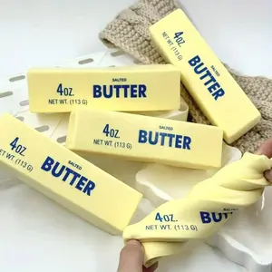 Super Soft Squishy Butter Stick Stress Toy Slow Rising Sensory Fidget for Teens Non Toxic Party Favors Christmas Birthday Gifts cheese dessert